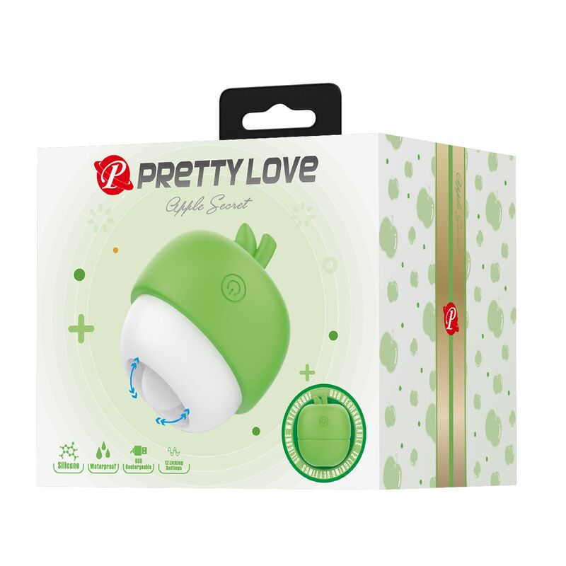 PRETTY LOVE - UPPLADDNINGBAR KLITORISSTIMULATOR MED TUNG-EFFEKT GRÖN