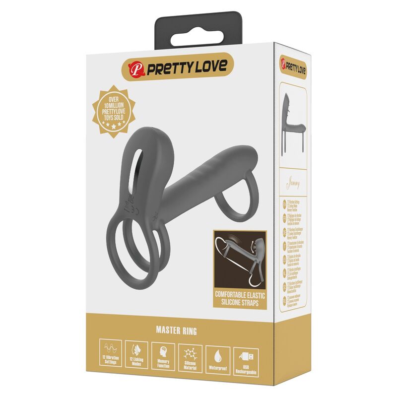PRETTY LOVE - PEN SLEEVE MED DUAL STIMULERING OCH ORAL EFFEKT