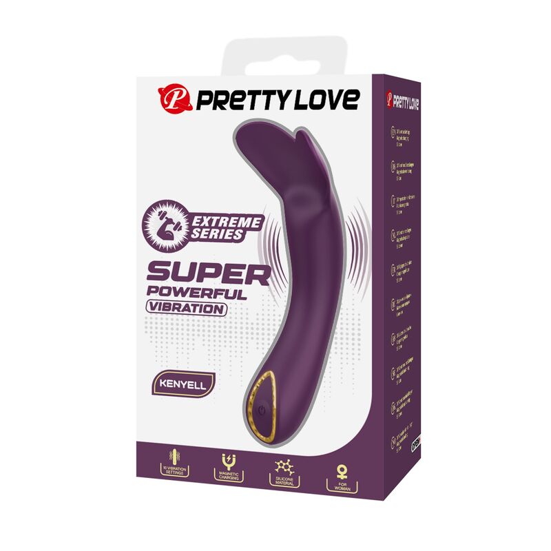 PRETTY LOVE - KENYELL UPPLADDNINGBAR VIBRATOR 10 FUNKTIONER LILA