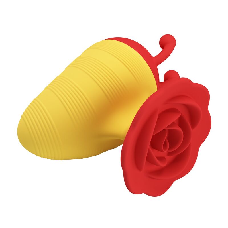 PRETTY LOVE - LITTLE BEE RECHARGEABLE CLITORAL STIMULATOR 7 MODES RED/YELLOW
