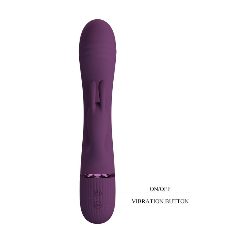 PRETTY LOVE - ROCCO UPPLADDNINGBAR KANINVIBRATOR 10 FUNKTIONER LILA
