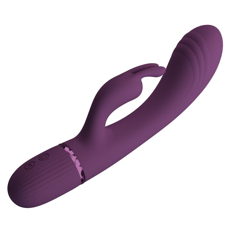 PRETTY LOVE - ROCCO UPPLADDNINGBAR KANINVIBRATOR 10 FUNKTIONER LILA