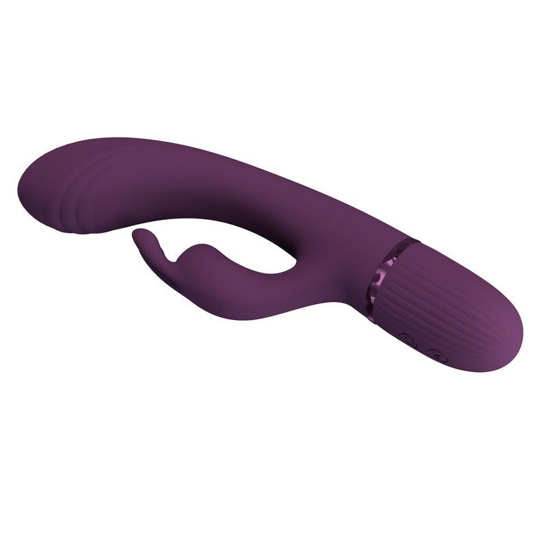 PRETTY LOVE - ROCCO UPPLADDNINGBAR KANINVIBRATOR 10 FUNKTIONER LILA