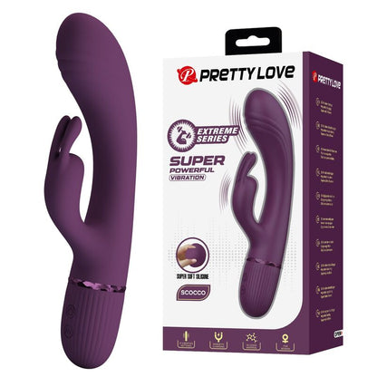 PRETTY LOVE - ROCCO UPPLADDNINGBAR KANINVIBRATOR 10 FUNKTIONER LILA