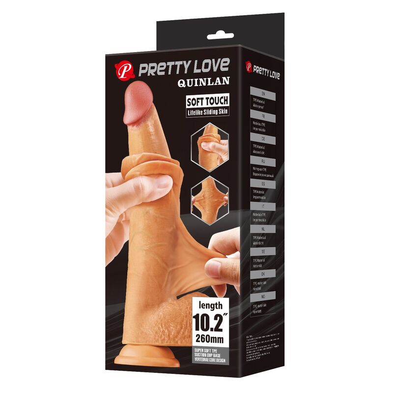 PRETTY LOVE - QUINLAN REALISTISK DILDO 26 CM Ø 5,5 CM NATURLIG