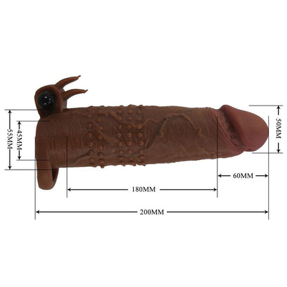 PRETTY LOVE - QUILLON VIBRERANDE PENISRING 20 CM Ø 4 CM BRUN