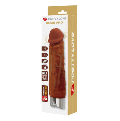 PRETTY LOVE - PRO REALISTIC VIBRATOR 23,5 CM Ø 4,8 CM BRUN