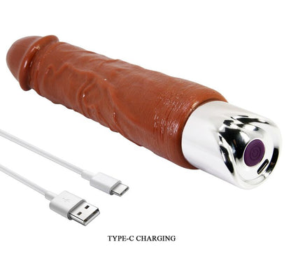 PRETTY LOVE - PRO REALISTIC VIBRATOR 23,5 CM Ø 4,8 CM BRUN