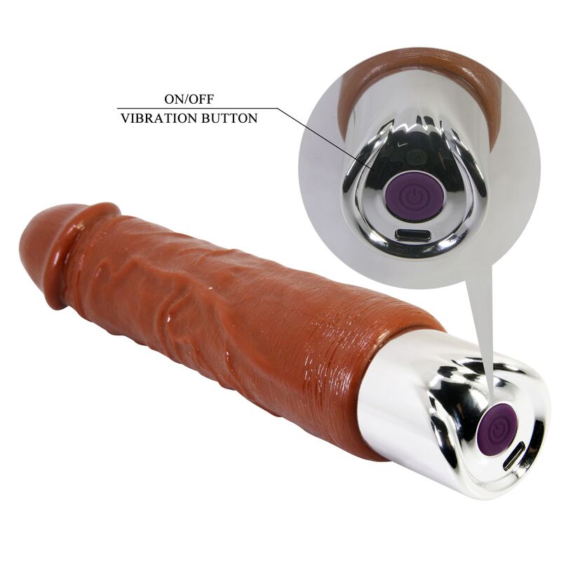 PRETTY LOVE - PRO REALISTIC VIBRATOR 23,5 CM Ø 4,8 CM BRUN