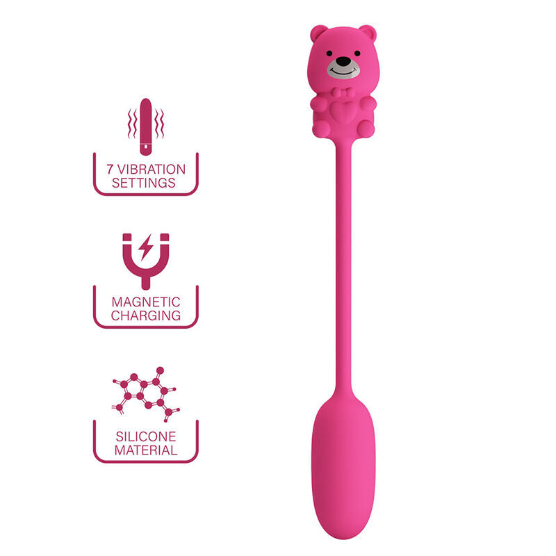 PRETTY LOVE - OLSON UPPLADDNINGBAR KULVIBRATOR MED TRÅDBUNDEN KONTROLL ROSA