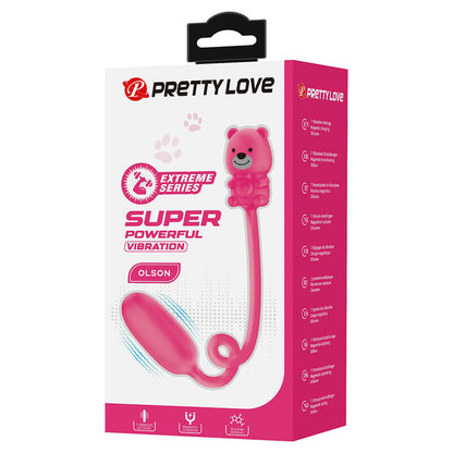 PRETTY LOVE - OLSON UPPLADDNINGBAR KULVIBRATOR MED TRÅDBUNDEN KONTROLL ROSA