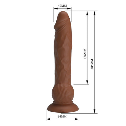 PRETTY LOVE - EREN STÖTANDE VIBRERANDE DILDO 20,5 CM Ø 4,5 CM BRUN