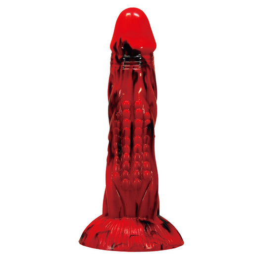 POWER MONSTERS – MINOTAUR FANTASY-DILDO MED SUGPROPP 21 CM Ø 5 CM RÖD & SVART