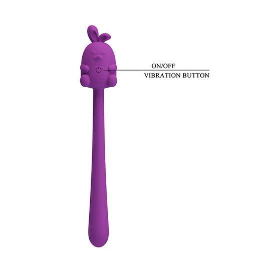PRETTY LOVE - CUTE BUNNY FLIRTING STICK FLEXIBEL VIBRATOR USB-UPPLADDNINGSBAR LILA