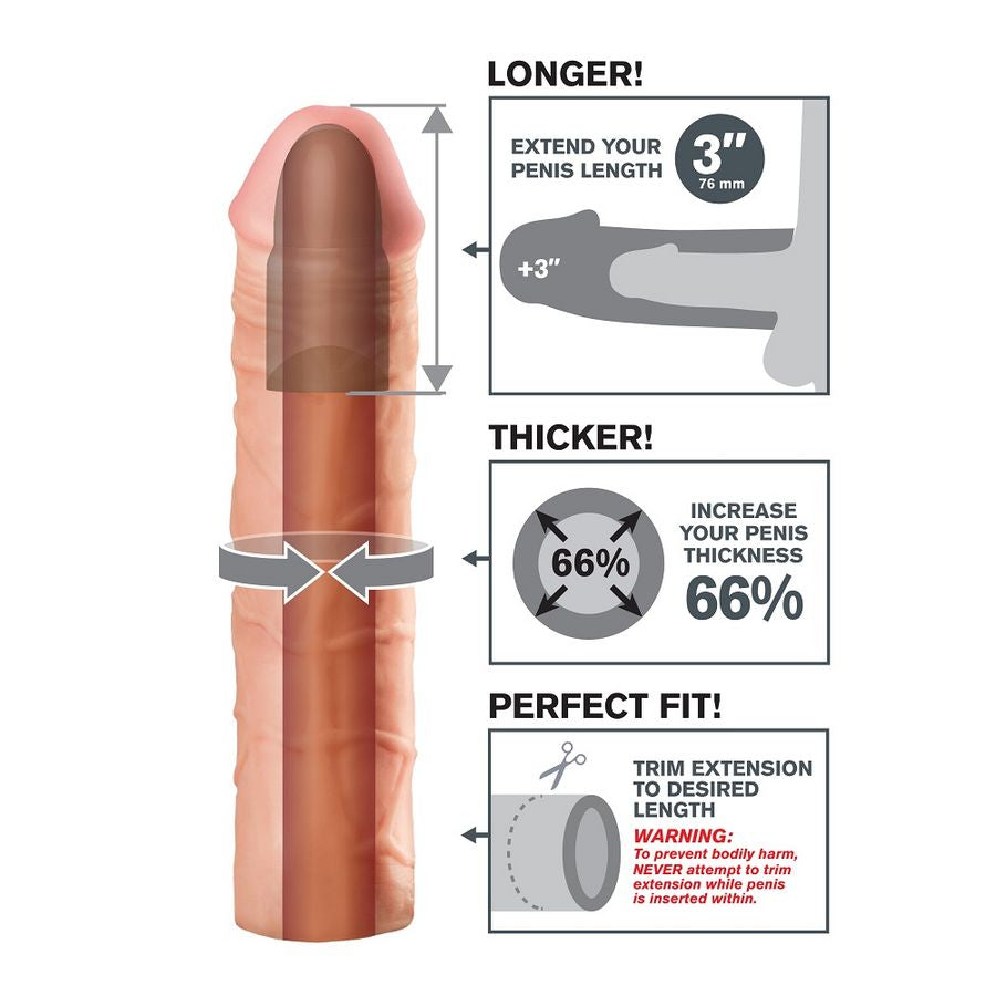 FANTASY X- TENSIONS - MEGA 3 EXTENSION FLESH - Kink&Play