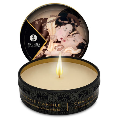 SHUNGA - MINI CARESS BY CANDELIGHT CHOCOLATE MASSAGE CANDLE 30 ML - Kink&Play