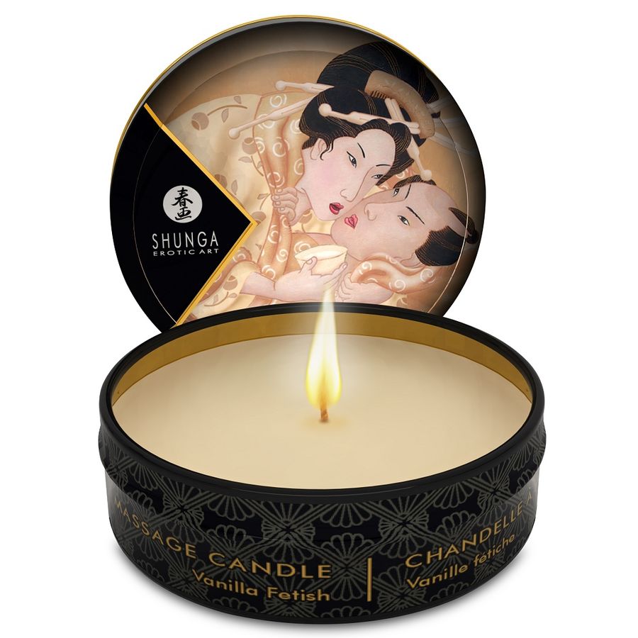 SHUNGA - MINI CARESS BY CANDELIGHT VANILLA MASSAGE CANDLE 30 ML - Kink&Play