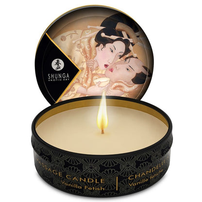 SHUNGA - MINI CARESS BY CANDELIGHT VANILLA MASSAGE CANDLE 30 ML - Kink&Play
