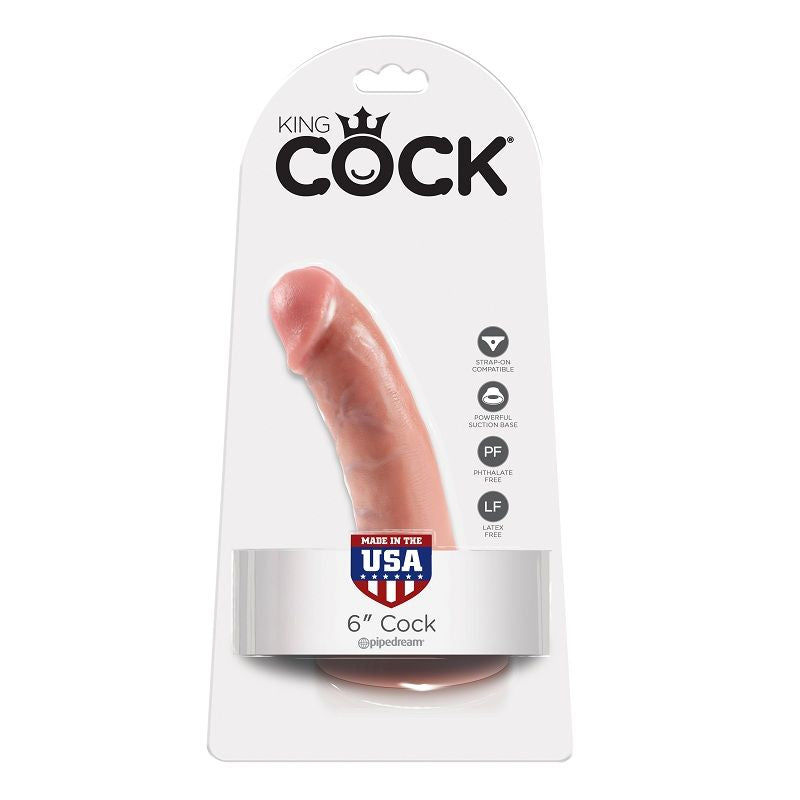 KING COCK - 6 DILDO FLESH 15.2 CM - Kink&Play