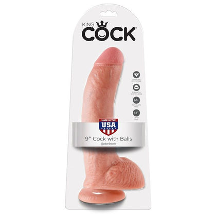 KING COCK - 9 DILDO FLESH WITH BALLS 22.9 CM - Kink&Play