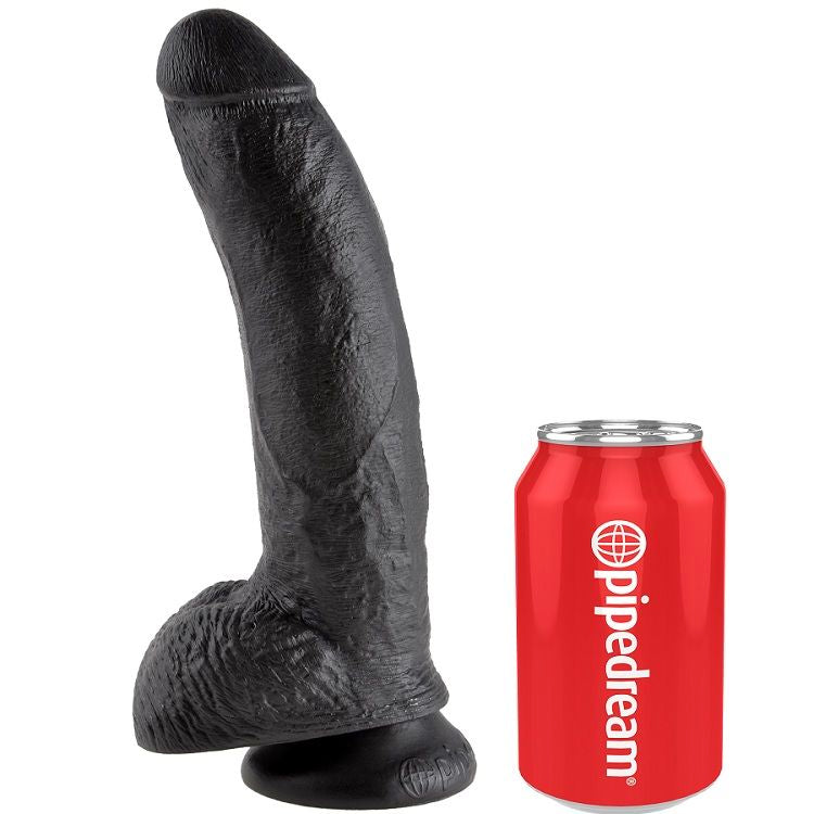 KING COCK - DILDO SVART MED KULOR 22.9 CM