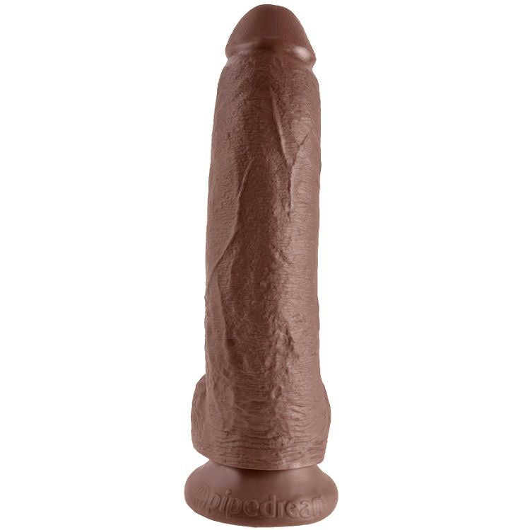 KING COCK - 9 DILDO BRUN MED KULOR 22.9 CM