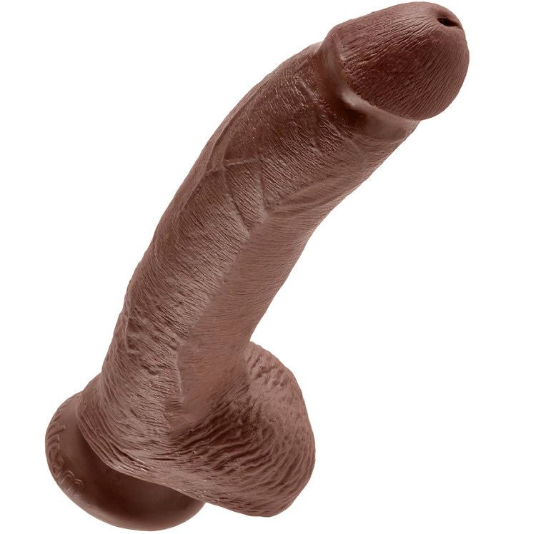 KING COCK - 9 DILDO BRUN MED KULOR 22.9 CM