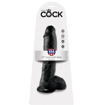 KING COCK - DILDO SVART MED KULOR 25,4 CM