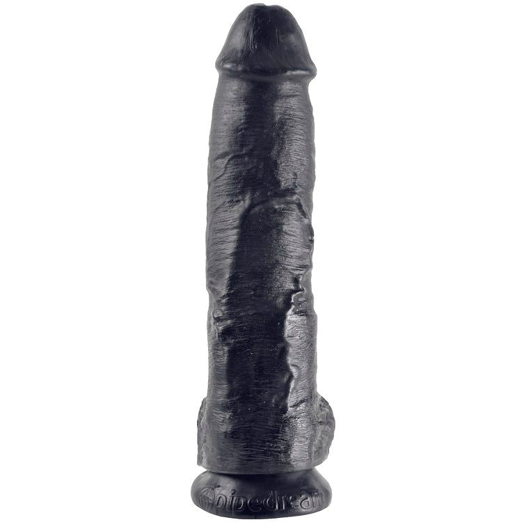 KING COCK - DILDO SVART MED KULOR 25,4 CM