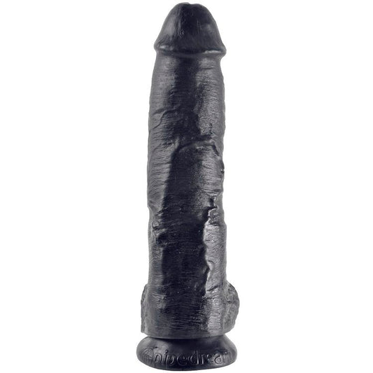 KING COCK - DILDO SVART MED KULOR 25,4 CM