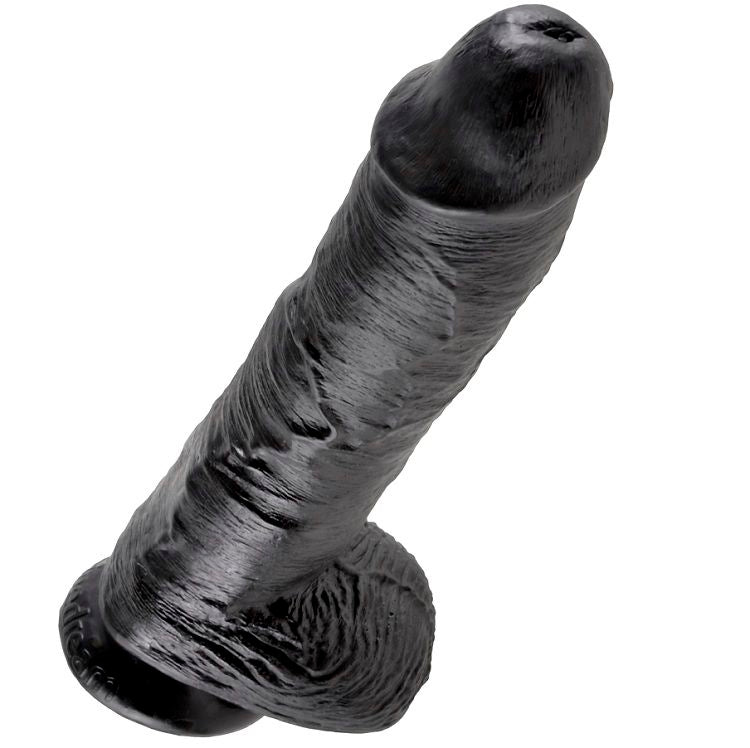 KING COCK - DILDO SVART MED KULOR 25,4 CM