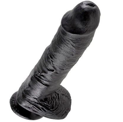 KING COCK - DILDO SVART MED KULOR 25,4 CM