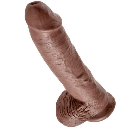 KING COCK - 10 DILDO BRUN MED KULOR 25,4 CM