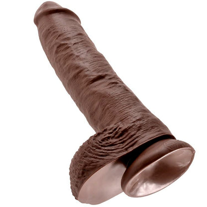 KING COCK - 10 DILDO BRUN MED KULOR 25,4 CM