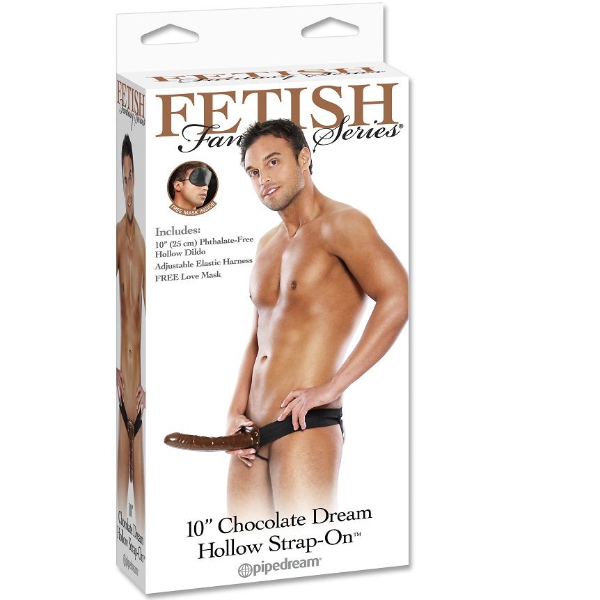 FETISH FANTASY SERIES - CHOCOLATE DREAM HOLLOW STRAP-ON - Kink&Play