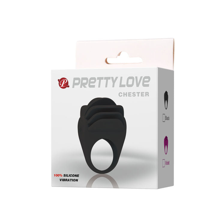 PRETTY LOVE - CHESTER BLACK VIBRATOR RING - Kink&Play