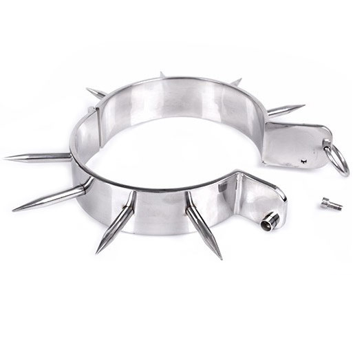 METAL HARD - BDSM SLAVE COLLAR WITH POINTS - Kink&Play
