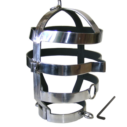METAL HARD - MASK WITH STEEL NECKLACE - Kink&Play