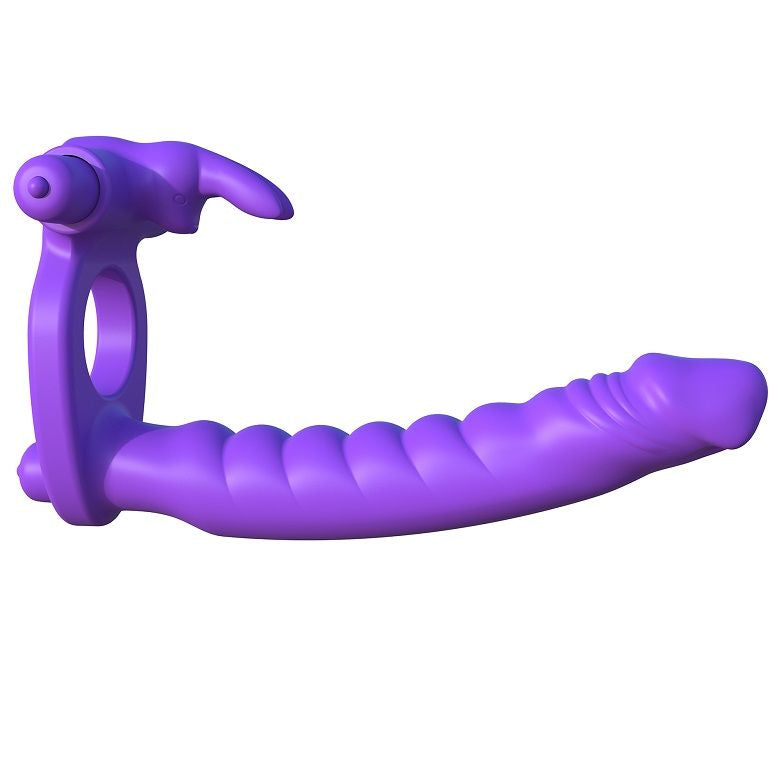FANTASY C-RINGZ - SILICONE DOUBLE VIBRATOR RABBIT - Kink&Play