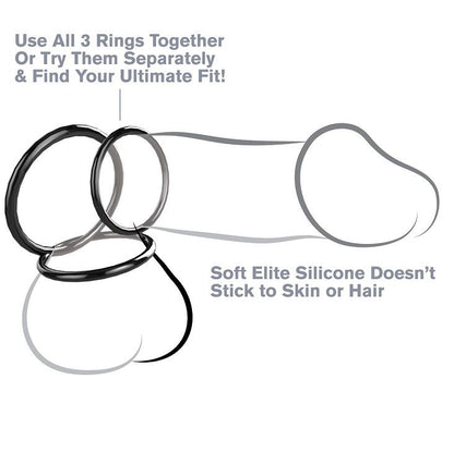 FANTASY C-RINGZ – STAMINA-SET MED 3 SILIKONRINGAR