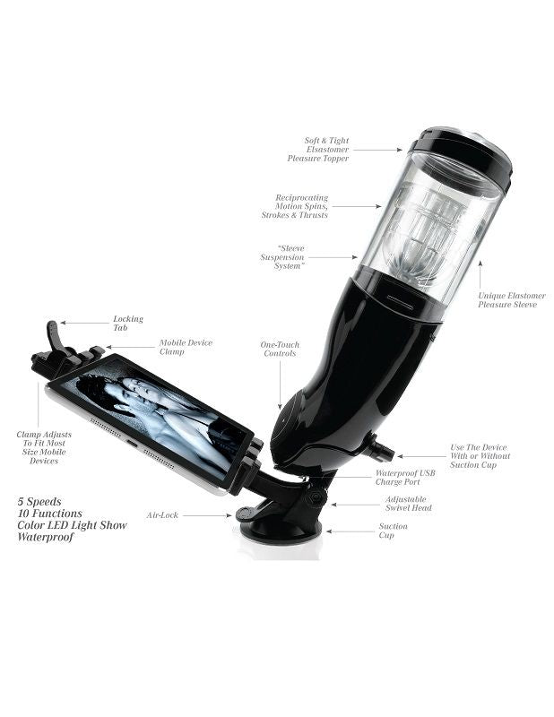 EXTREME TOYZ - PDX MEGA BATOR USB MALE MASTURBATOR VAGINA WHITE - Kink&Play
