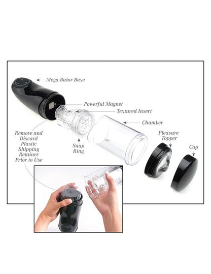 EXTREME TOYZ - PDX MEGA BATOR USB MALE MASTURBATOR ANO BLACK - Kink&Play