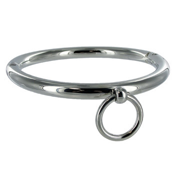 METAL HARD - BDSM NECKLACE WITH RING 18CM - Kink&Play