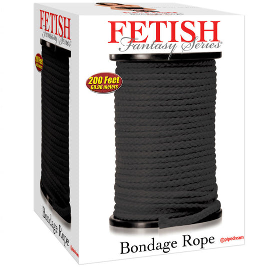 FETISH FANTASY SERIE - BONDAGE ROPE SVART 60,96 METER