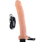 FETISCH FANTASY-SERIE - SERIE 11 IHÅLIG STRAP-ON VIBRERANDE MED PUNG 27,9 CM NUDE