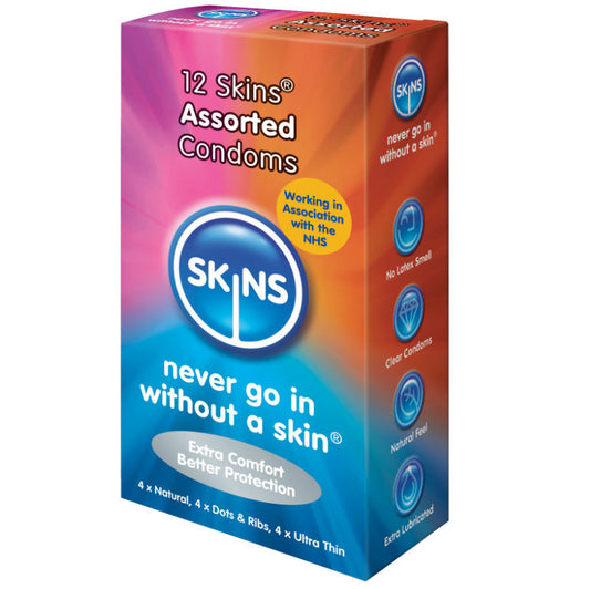 SKINS - KONDOMER ASSORTERADE 12-PACK