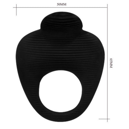 PRETTY LOVE - THIMBLE VIBRATOR RING BLACK - Kink&Play