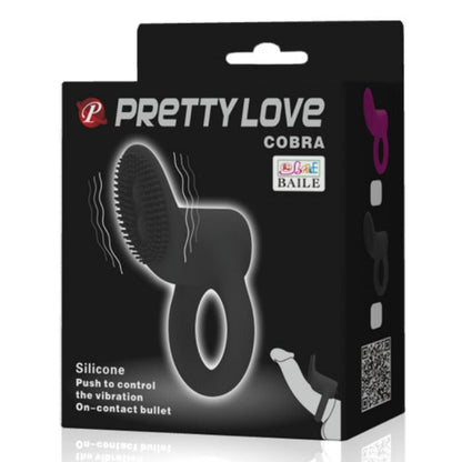 PRETTY LOVE - COBRA VIBRATORRING SVART