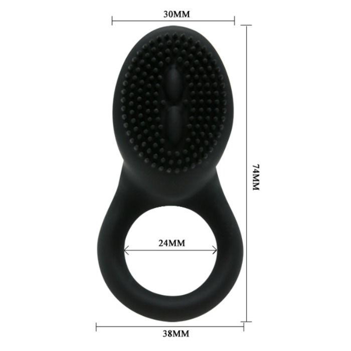 PRETTY LOVE - COBRA VIBRATORRING SVART