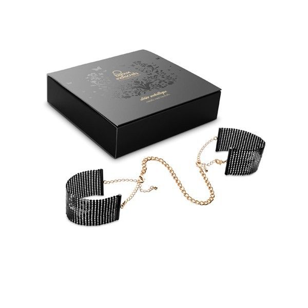 BIJOUX - DÉSIR MÉTALLIQUE BLACK METAL MESH HANDCUFFS - Kink&Play